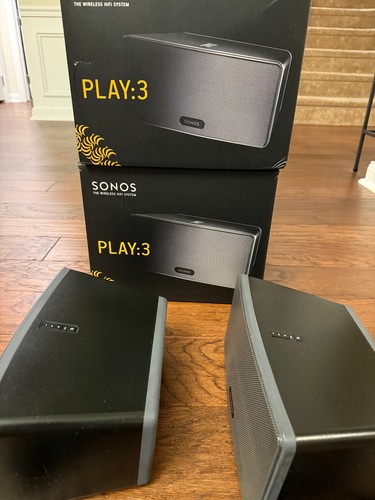 Sonos play black speakers - sonos, play:3